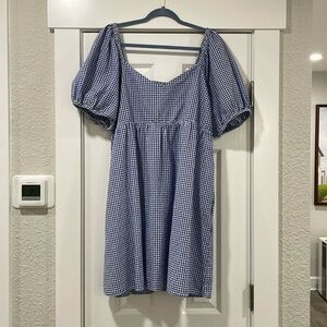 Old Navy Puff Sleeve Gingham Dress